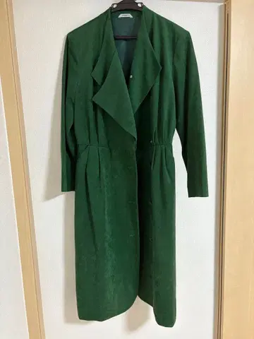 [ 구제 의류 ] 빈티지 스웨이드풍 롱 코트