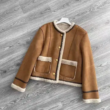 브라운 무스탕 자켓