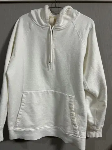 MHL 하프 지퍼 후드티 L 사이즈 화이트 마가렛호웰