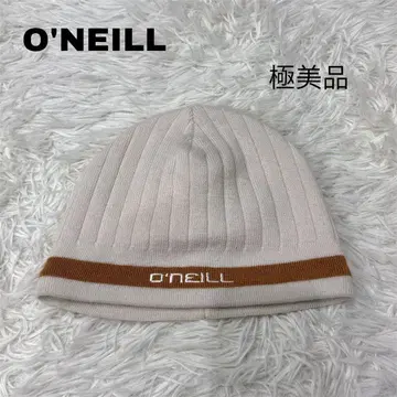 O'NEILL 비니 니트 모자 라인 디자인 스트라이프 크림 90s