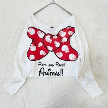 롱T 스컬 리본 펑크 락 y2k 비주얼계 화이트 새상품급