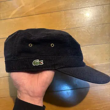 LACOSTE 라코스테 코듀로이 워크캡 블랙