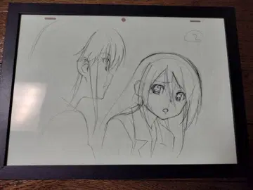 kiss x sis 스미노에 아코 & 리코 친필 연필화 (액자 포함)