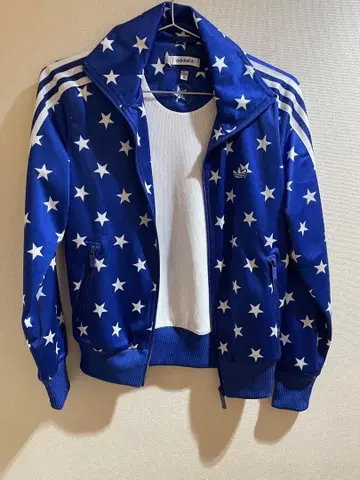 아디다스 블루 별 스트라이프 M 트랙 자켓