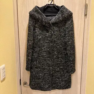 아나이 트위드 푸드코트 다운 라이너 포함 블랙 38