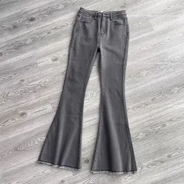 그레이 플레어 데님 팬츠 컷오프 헤임