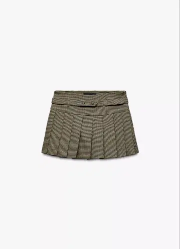 ZARA 브라운 플리츠 미니 스커트 XS