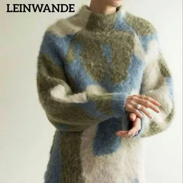 완판템 새상품급 라인 nature camo 니트 알파카 모헤어