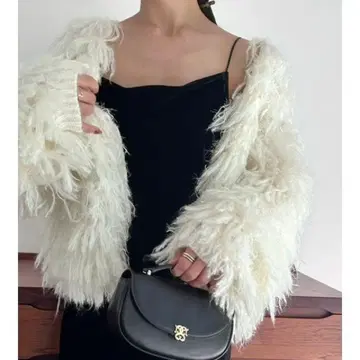 SNIDEL 볼륨 프린지 가디건