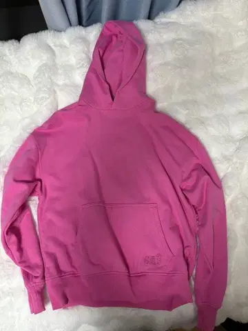 오버 사이즈 헤비 웨이트 GAP 로고 후드티 핑크