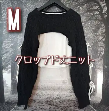 FOREVER 21 크롭 니트 새상품 M 숏 기장 리본 스웨터