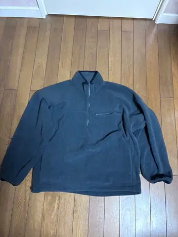 UNIQLO 플리스 오버 사이즈 하프 지퍼 풀오버 08 다크 그레이