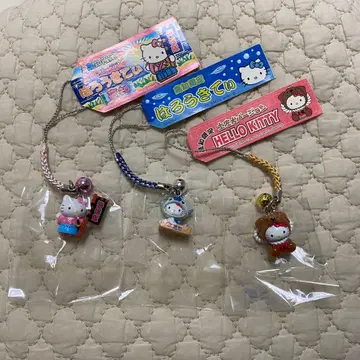 지역 한정 키티 고치 스트랩 3종 세트