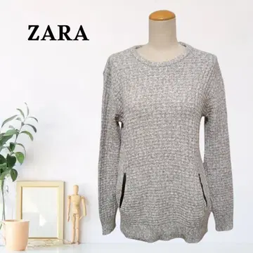 zC138 [ F ] ZARA 와플 벌키 니트 라운드넥 풀오버