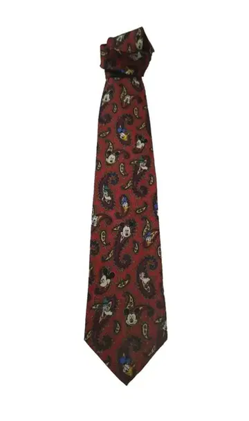 미키 마우스 페이즐리 무늬 넥타이
