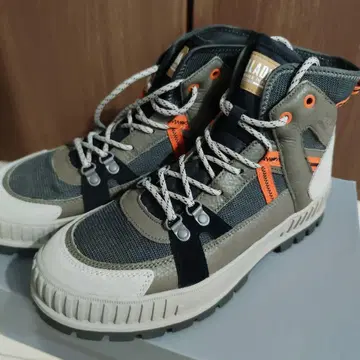 PALLADIUM 하이컷 스니커즈 그레이/오렌지