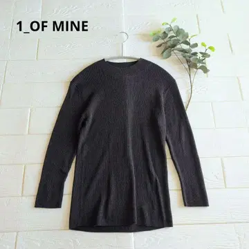 1_OF MINE 울 리브 니트 풀오버