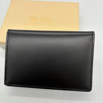 새상품 ] PRARE 프렐 명함지갑 카드 케이스 블랙 가죽(B9)