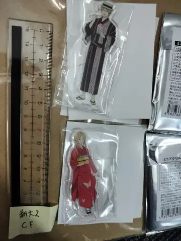 미니 아크릴 스탠드 기모노 캐릭터 2개 세트 나츠메 우인장