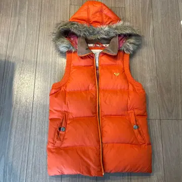 ROXY 후드 부착 다운 자켓 M 사이즈 오렌지