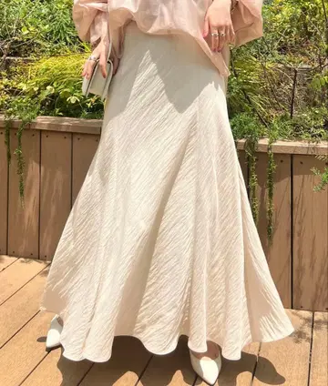 Rouge vif la cle 절개 피브릴 맥시 스커트