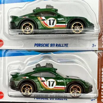 핫휠 미니카 포르쉐 911 랠리 2대 세트