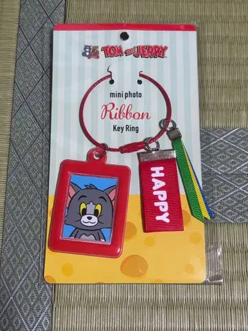 톰과 제리 미니 사진 리본 키링