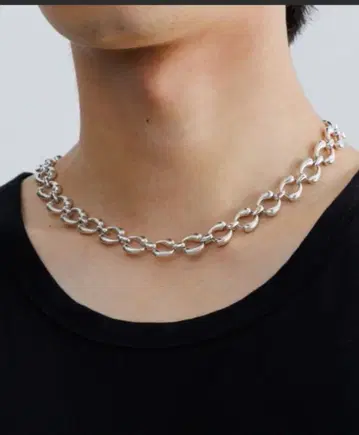 남성용 실버 목걸이 놋쇠