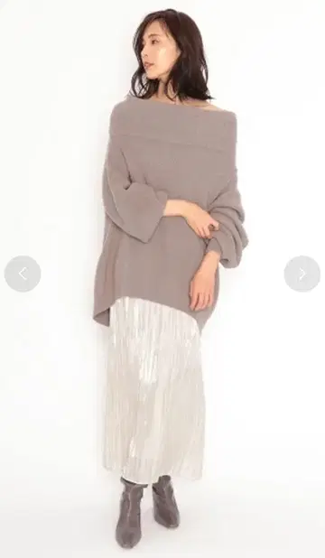 SNIDEL 와셔 플리츠 레이어드 원피스