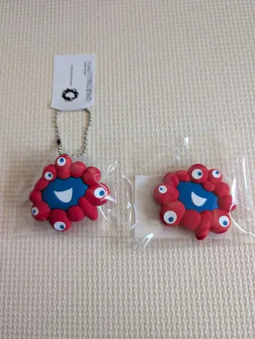 먀쿠먀쿠 얼굴 러버 입체 볼체인 반입체 마그넷 2개 세트 페이스