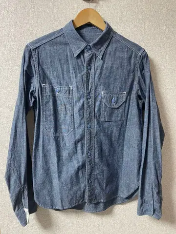 SUNNY SPORTS 샴브레이 셔츠 밴드 포함 가챠 포켓 중고