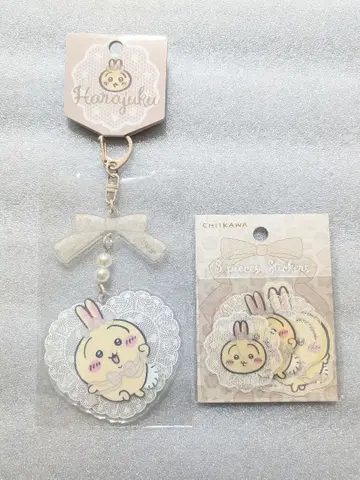 치이카와 (먼작귀) 하라주쿠 아크릴 키링 스티커 씰 토끼