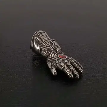 빈티지 건틀렛 목걸이 펜던트 지르코니아 실버 은