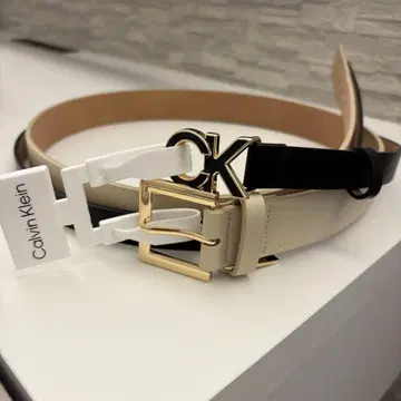 Calvin Klein 벨트 2세트 L 블랙 화이트 CK 로고