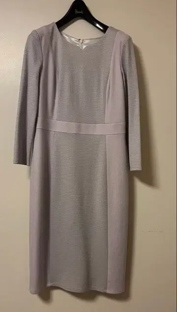 베이지 무릎 기장 원피스 38/M 일본제