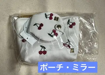 젤라또피케 미사용 체리 파우치 거울 2개 세트