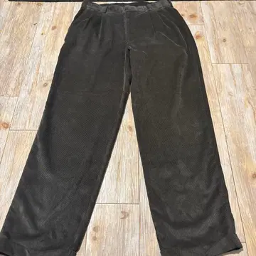 코듀로이 와이드 레그 팬츠 다크 브라운