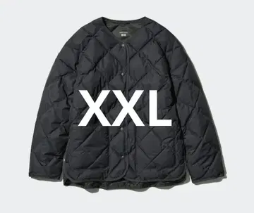 유니클로 퍼프 테크 릴랙스 자켓 블랙 XXL