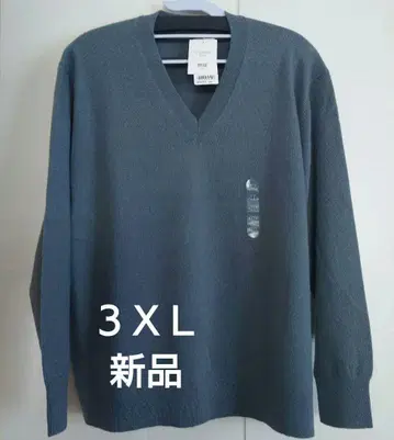 [ 새상품 택 포함 ] 유니클로 캐시미어 V넥 스웨터 그린 [ 3XL ]