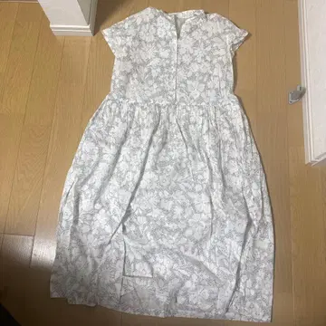 Parkes 꽃무늬 반팔 롱 원피스