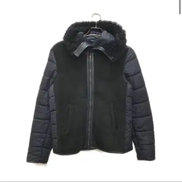 [ L 사이즈 ] 후디드 무스탕 x 다운 블루종