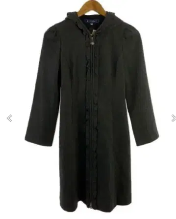 새상품급 엠즈 그레이시 코트 까멜리아 후드 프릴 사이즈 38