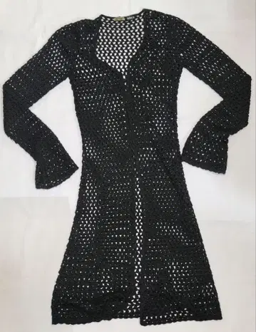 guess 블랙 니트 롱 가디건