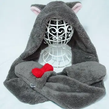 오샤레캣 베를리오즈 후드 부착 머플러 팬캡