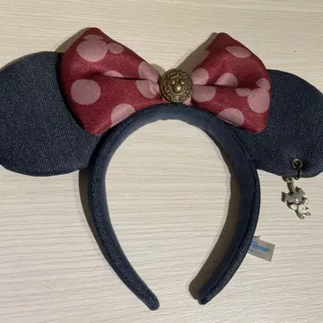 디즈니 미니 웨스턴 머리띠 데님