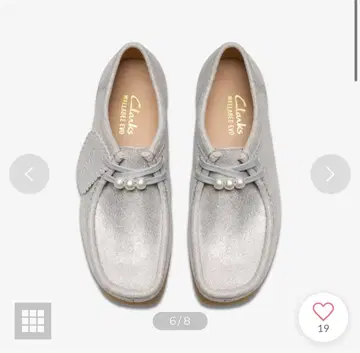 Clarks 실버 로퍼 UK4/23cm