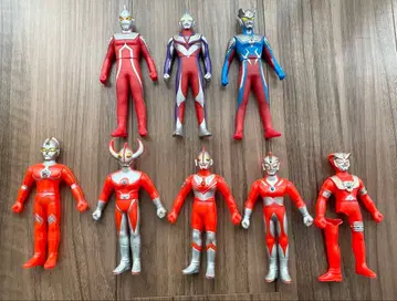 8개 세트 울트라맨 소프트 비닐 레트로 완구 인형