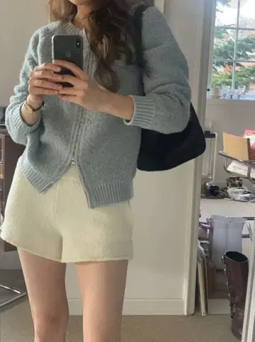 ounce 한국 fog alpaca boucle knit cardigan