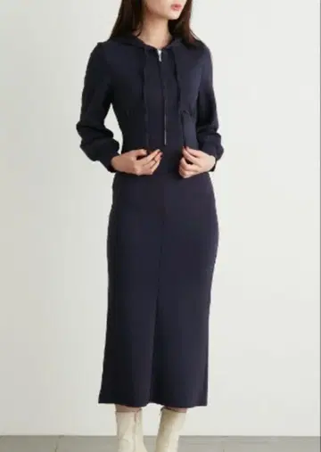 lilybrown 본딩 후디 맨투맨 원피스