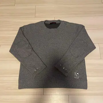 CABaN 울코튼 더블 페이스 크루넥 풀오버 그레이 L